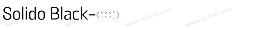 Solido Black字体转换